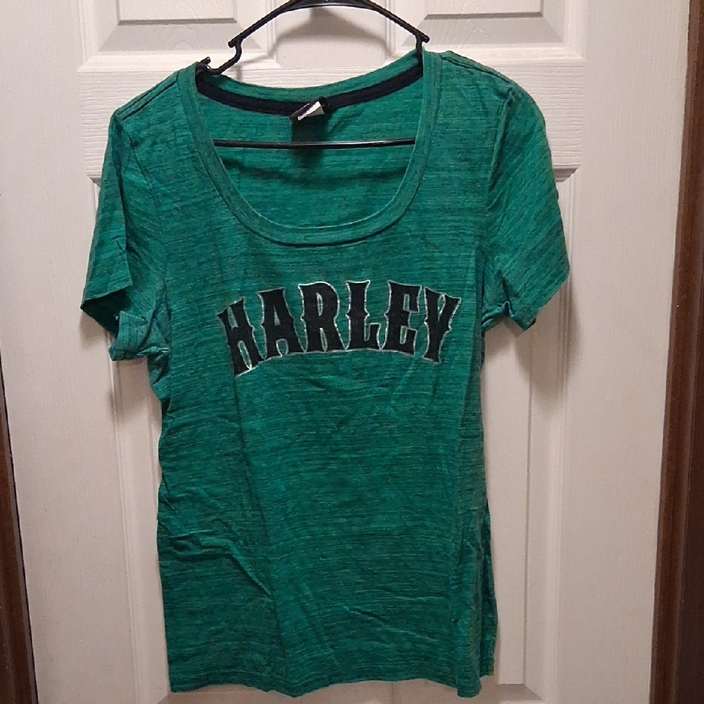 Harley-Davidson Emerald Green Scoop Neck Tee
